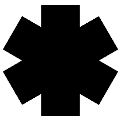 Medical Cross Symbol Icon from Sharp Solid Set