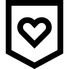 Shield Heart Care Protection Icon from Sharp Line Set