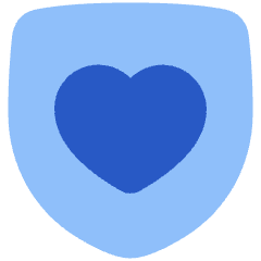 Shield Heart Care Protection Icon from Plump Flat Set