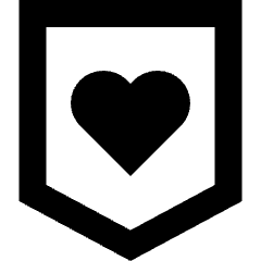 Shield Heart Care Protection Icon from Sharp Remix Set