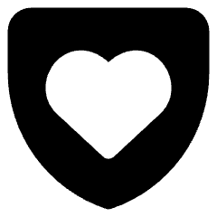 Shield Heart Care Protection Icon from Core Solid Set