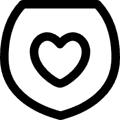 Shield Heart Care Protection Icon from Flex Line Set