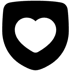 Shield Heart Care Protection Icon from Plump Solid Set