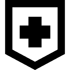 Sign Cross Shield Icon from Sharp Remix Set