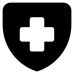 Sign Cross Shield Icon from Core Solid Set