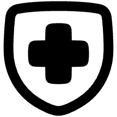 Sign Cross Shield Icon from Plump Remix Set