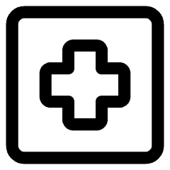 Sign Cross Square Icon from Core Line Set