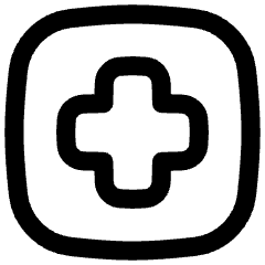 Sign Cross Square Icon from Flex Line Set