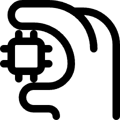 Technology Chip Hold Icon from Ultimate Regular Set