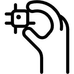 Technology Chip Hold Icon from Ultimate Light Set