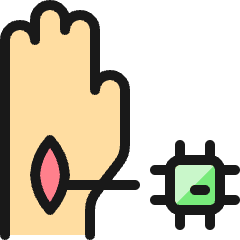 Technology Hand Chip Icon from Ultimate Colors Set