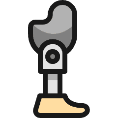 Technology Prosthetic Leg Icon from Ultimate Colors Set