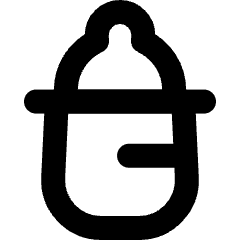 Baby Botlle Icon from Micro Line Set