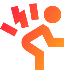 Back Pain Icon from Sharp Gradient Set
