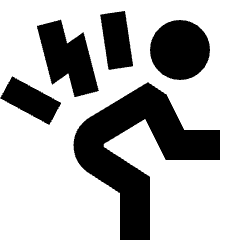 Back Pain Icon from Sharp Solid Set