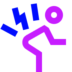Back Pain Icon from Sharp Neon Set