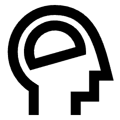 Brain Cognitive Icon from Sharp Line Set
