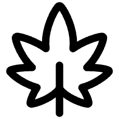 Cannabis Icon from Plump Line Set