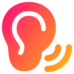 Ear Hearing Icon from Plump Gradient Set