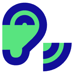 Ear Hearing Icon from Sharp Pop Set
