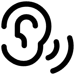 Ear Hearing Icon from Flex Line Set