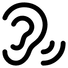 Ear Hearing Icon from Core Line Set