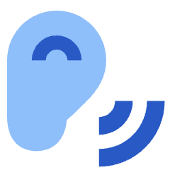 Ear Hearing Icon from Sharp Flat Set