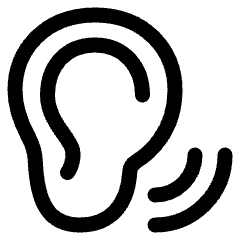 Ear Hearing Icon from Plump Line Set