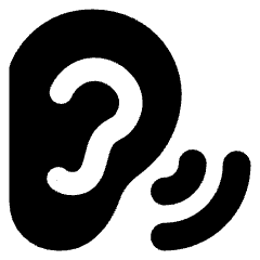 Ear Hearing Icon from Core Solid Set