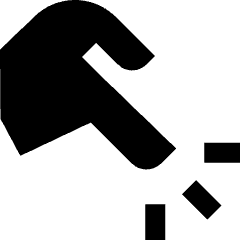 Finger Touch Icon from Sharp Solid Set