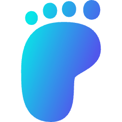 Foot Measure Barefoot Icon from Flex Gradient Set