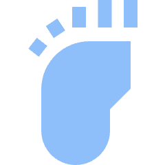 Foot Measure Barefoot Icon from Sharp Flat Set