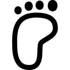 Foot Measure Barefoot Icon from Flex Line Set