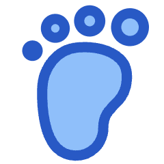 Foot Measure Barefoot Icon from Plump Duo Set