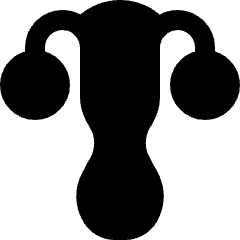 Gynecology Vagina Uterus Icon from Sharp Solid Set