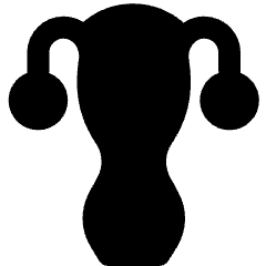 Gynecology Vagina Uterus Icon from Plump Solid Set