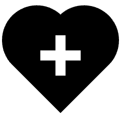 Heart Cross Icon from Sharp Solid Set