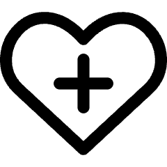 Heart Cross Icon from Core Line Set