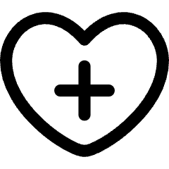 Heart Cross Icon from Flex Line Set