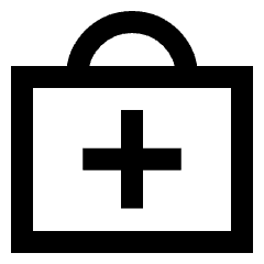 Medical Bag Icon from Sharp Line Set