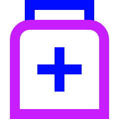 Medication Medicine Bottle Icon from Sharp Neon Set