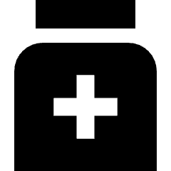 Medication Medicine Bottle Icon from Sharp Solid Set