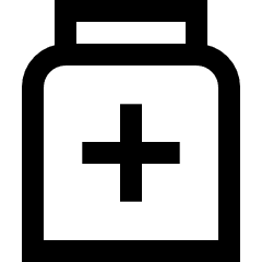 Medication Medicine Bottle Icon from Sharp Line Set