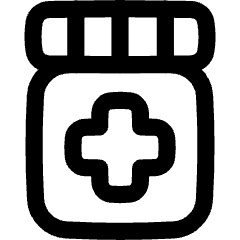 Medication Medicine Bottle Icon from Flex Line Set