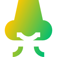 Nose Smell Icon from Sharp Gradient Set