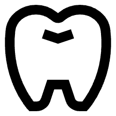 Tooth Icon from Sharp Line Set