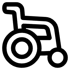 Wheelchair Icon from Plump Line Set
