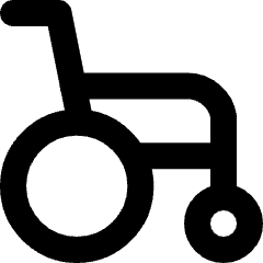 Wheelchair Icon from Micro Line Set
