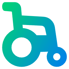 Wheelchair Icon from Plump Gradient Set