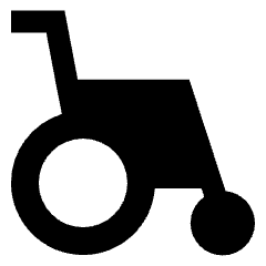 Wheelchair Icon from Sharp Solid Set